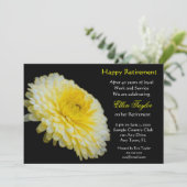 Yelloおよび黒い花の退職のパーティの招待状 招待状 (スタンド正面)