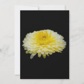 Yelloおよび黒い花の退職のパーティの招待状 招待状 (裏面)