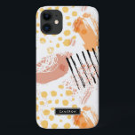 Yelloとオレンジの抽象芸術パターンのモノグラム iPhone 11 ケース<br><div class="desc">カスタマイズ可能な抽象芸術iPhoneケースは、黒、黄、オレンジのミックスパターンを特徴とする。名前またはモノグラムを追加してパーソナライズ。このコンテンポラリー電話ケースはギフトとして完璧にパーソナライズされたなる。</div>