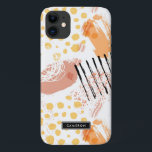 Yelloとオレンジの抽象芸術パターンのモノグラム iPhone 11 ケース<br><div class="desc">カスタマイズ可能な抽象芸術iPhoneケースは、黒、黄、オレンジのミックスパターンを特徴とする。名前またはモノグラムを追加してパーソナライズ。このコンテンポラリー電話ケースはギフトとして完璧にパーソナライズされたなる。</div>