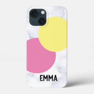 YelloとPinkグラデーションあなたの名パーソナライズされた前 iPhone 13 Miniケース