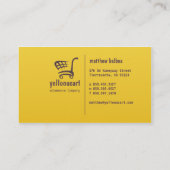 Yelloouのカートの電子商取引の専門の名刺 名刺 (裏面)