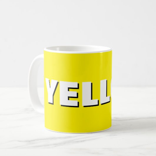 YELLOW マグカップ - セラミックの陽気さ | We Are All Mugs (正面左)