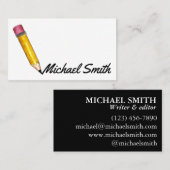 Yellow #2 Pencil Writer Editor先生ブロガー 名刺 (正面/裏面)