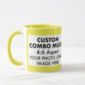 Yellow 4:6 Landscape 2 x Photo Frame Custom Combo マグカップ (左)