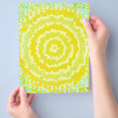 Yellow Abstract Flower Bulk Scrapbook Paper Pages チラシ (手)