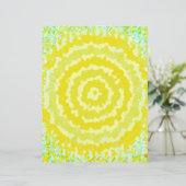 Yellow Abstract Flower Scrapbook Paper 2-Sided Pag (スタンド正面)