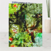 Yellow abstract Folded Greeting Card,Bright color  カード (裏面)