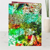 Yellow abstract Folded Greeting Card,Mild yellow  カード (裏面)