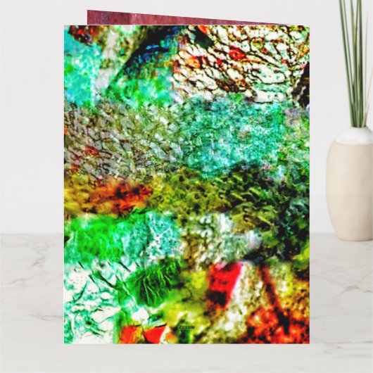 Yellow abstract Folded Greeting Card,Mild yellow  カード (裏面)