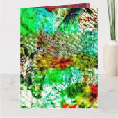 Yellow abstract Folded Greeting Card,Mild yellow  カード (正面)