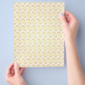 Yellow Abstract Roses Bulk Scrapbook Paper Pages チラシ (手)
