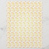 Yellow Abstract Roses Scrapbook Paper 2-Sided Page (正面)