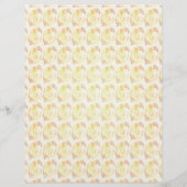 Yellow Abstract Roses Scrapbook Paper 2-Sided Page (裏面)
