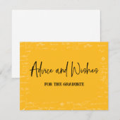Yellow Advice and Wishes for the Graduate エンクロージャーカード (正面/裏面)