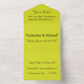 Yellow All In One Wedding Invitation – Lemon オールインワン招待状 (内側)