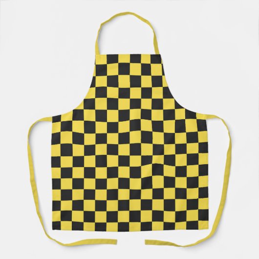 Yellow and black checkerboard pattern エプロン (正面)