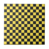 Yellow and black checkerboard pattern タイル (正面)