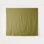 Yellow and black checkerboard pattern タペストリー (正面(横))