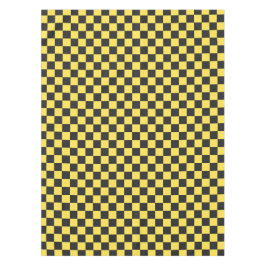 Yellow and black checkerboard pattern テーブルクロス