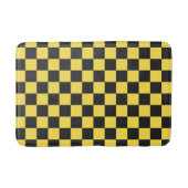 Yellow and black checkerboard pattern バスマット (正面)