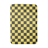 Yellow and black checkerboard pattern バスマット (正面縦)
