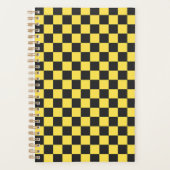 Yellow and black checkerboard pattern プランナー手帳 (正面)