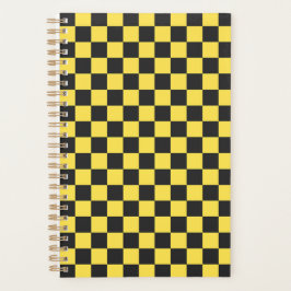Yellow and black checkerboard pattern プランナー手帳