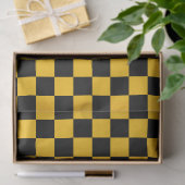 Yellow and Black Checkered Print 薄葉紙 (ギフト)