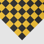 Yellow and Black Checkered Print 薄葉紙 (詳細)