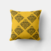 Yellow and Black Decorative Sofa Pillow クッション (裏面)