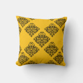 Yellow and Black Decorative Sofa Pillow クッション (正面)