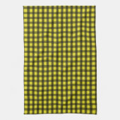 Yellow and Black Guingham キッチンタオル (縦)