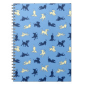 Yellow and Black Lab Puppies Blue Plain Notebook ノートブック (正面)
