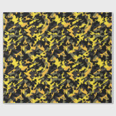 Yellow and Black Military Wrapping Paper ラッピングペーパー (フラット)