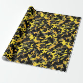 Yellow and Black Military Wrapping Paper ラッピングペーパー (アンロールド)