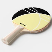 Yellow and Black Personalized Ping Pong Paddle 卓球ラケット (正面アングル)