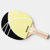 Yellow and Black Personalized Ping Pong Paddle 卓球ラケット (横)