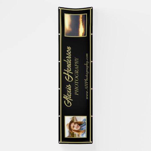 Yellow And Black Photo/Logo Booth Display 横断幕 (縦)
