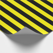 Yellow and Black Stripes ラッピングペーパー (角)