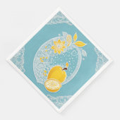 Yellow and blue fruit patterns AI art  (コーナー)