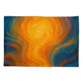 yellow and blue swirl sun energy abstract 枕カバー (裏面)