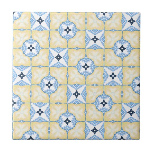 Yellow and Blue Tile  タイル (正面)