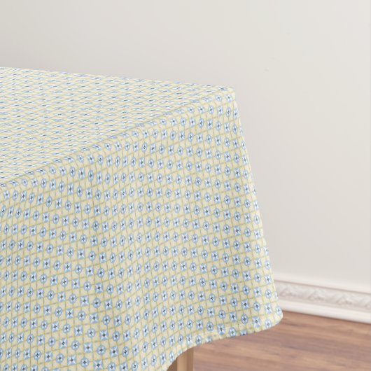 Yellow and Blue Tile Pattern Tablecloth テーブルクロス (インサイチュ)