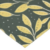 Yellow and Cream Leafy Branches Pattern  テーブルクロス (アングル)