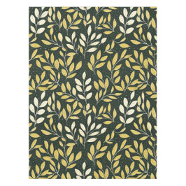 Yellow and Cream Leafy Branches Pattern  テーブルクロス