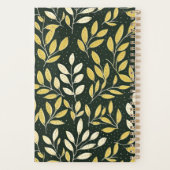 Yellow and Cream Leafy Branches Pattern  プランナー手帳 (裏面)