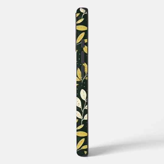 Yellow and Cream Leafy Branches Pattern  Case-Mate iPhoneケース (裏面 / 左)