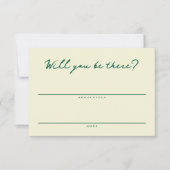 Yellow and Green Simple RSVP Card (正面)
