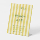 Yellow and Green Summer Bachelorette 台座サイン (正面)
